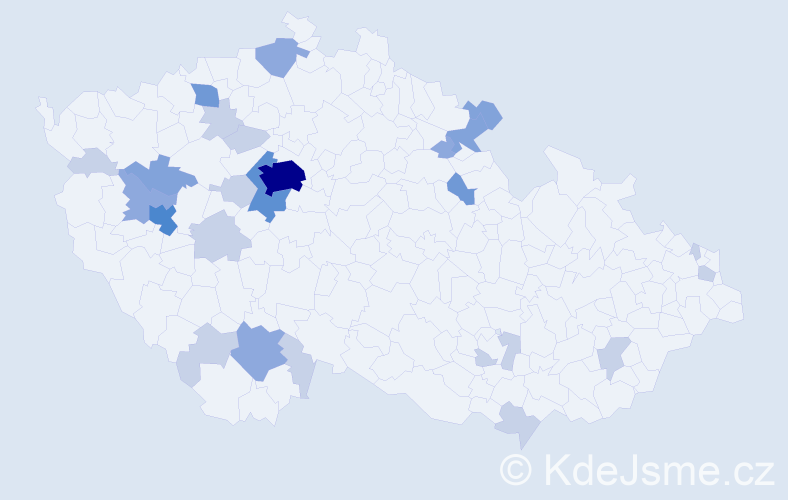 Příjmení: 'Radvanovská', počet výskytů 60 v celé ČR