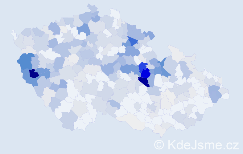 Příjmení: 'Andrle', počet výskytů 1143 v celé ČR