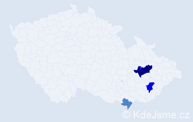 Příjmení: 'Lépová', počet výskytů 6 v celé ČR