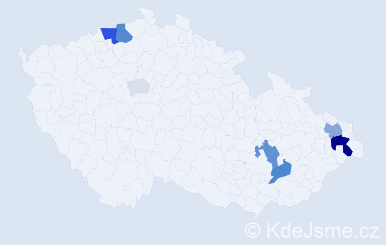 Příjmení: 'Rundt', počet výskytů 30 v celé ČR