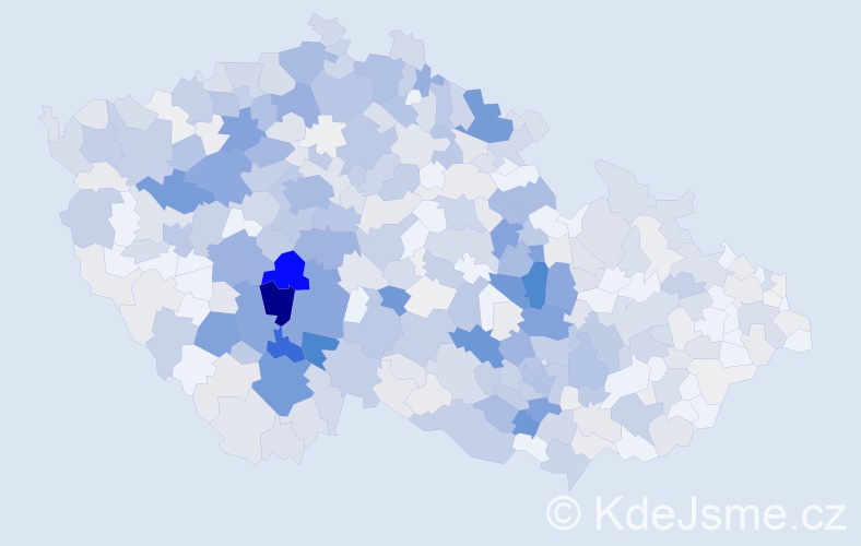 Příjmení: 'Peterka', počet výskytů 2069 v celé ČR