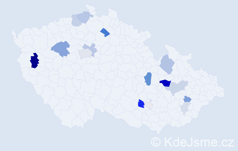 Příjmení: 'Barančík', počet výskytů 39 v celé ČR