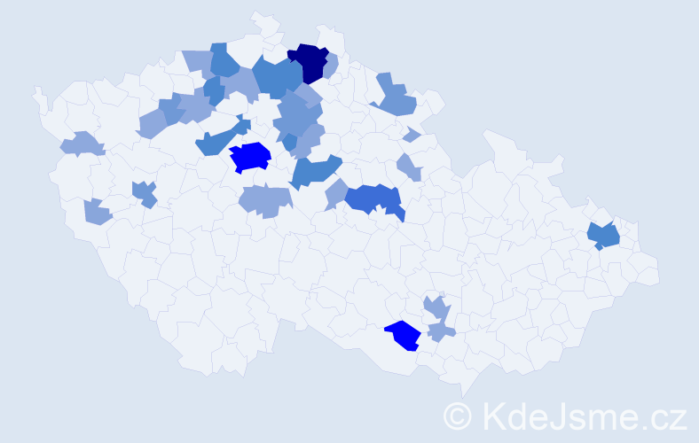 Příjmení: 'Svatušková', počet výskytů 90 v celé ČR