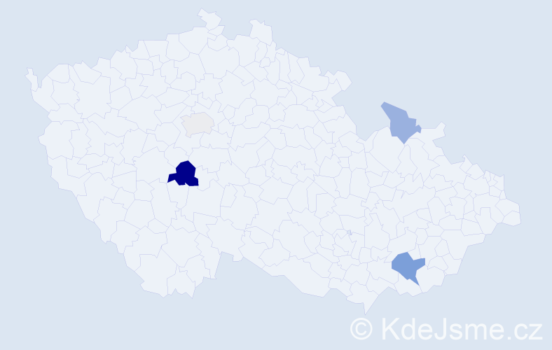 Příjmení: 'Urbaničová', počet výskytů 8 v celé ČR