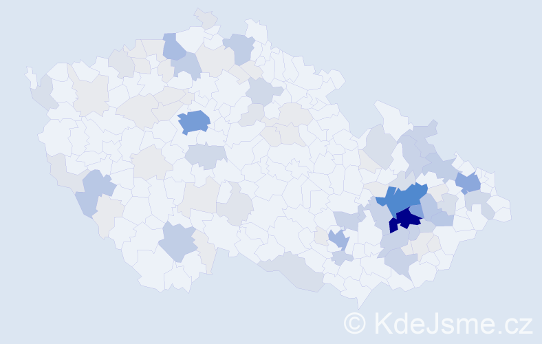 Příjmení: 'Zedek', počet výskytů 311 v celé ČR