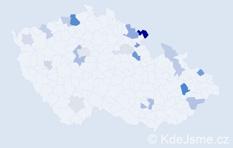 Příjmení: 'Bartschová', počet výskytů 49 v celé ČR