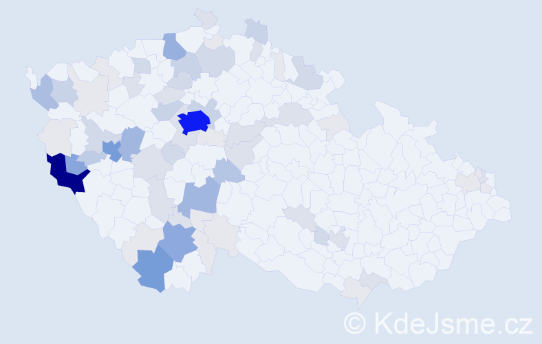 Příjmení: 'Mleziva', počet výskytů 267 v celé ČR
