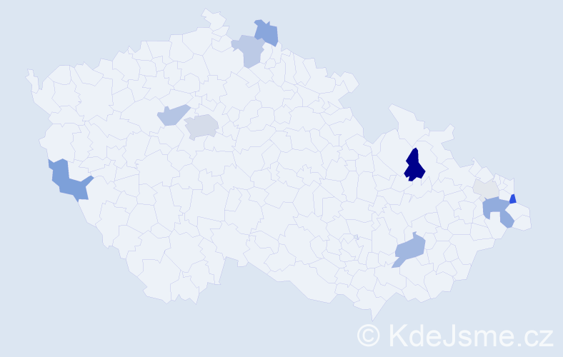 Příjmení: 'Pomothy', počet výskytů 26 v celé ČR