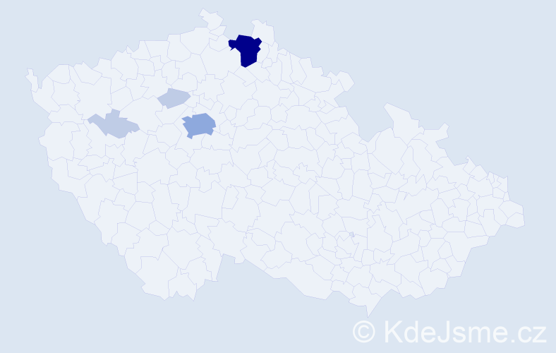 Příjmení: 'Vursta', počet výskytů 14 v celé ČR