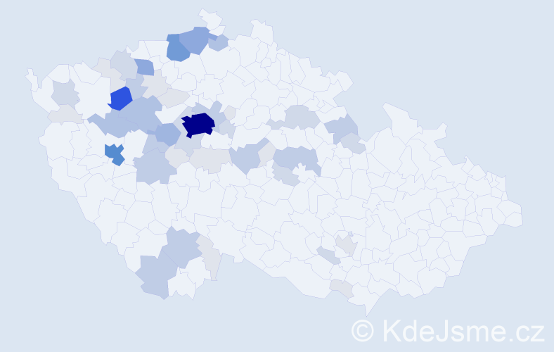 Příjmení: 'Kail', počet výskytů 157 v celé ČR
