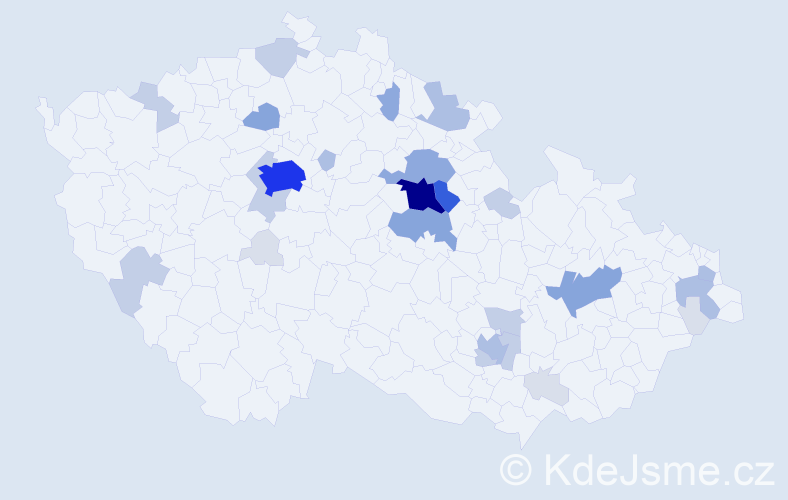 Příjmení: 'Mandysová', počet výskytů 105 v celé ČR