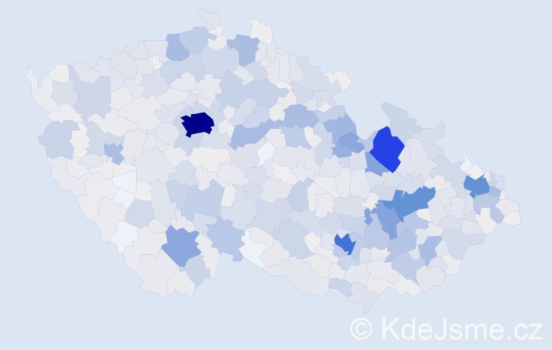 Příjmení: 'Kubíček', počet výskytů 4055 v celé ČR