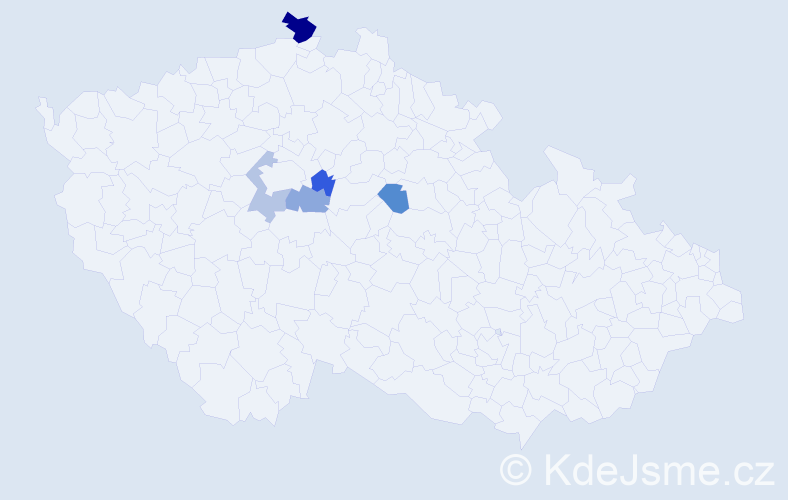 Příjmení: 'Máčik', počet výskytů 7 v celé ČR