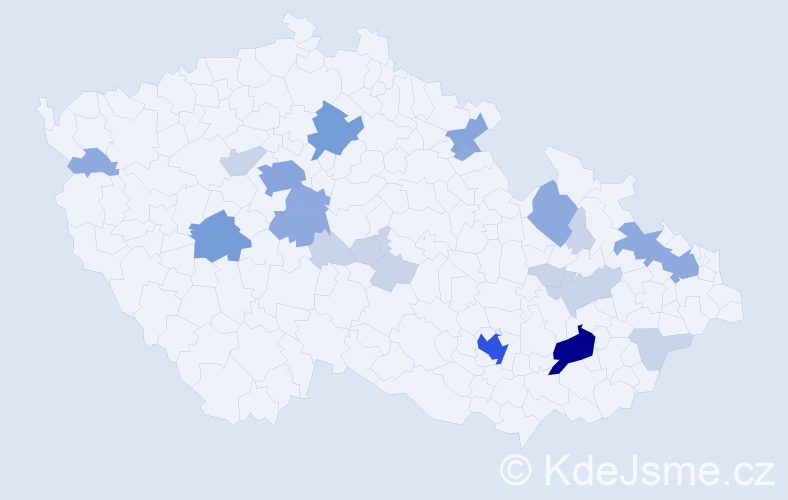 Příjmení: 'Surynek', počet výskytů 57 v celé ČR