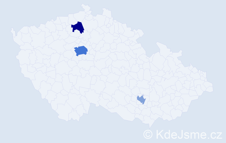 Příjmení: 'Dyda', počet výskytů 8 v celé ČR