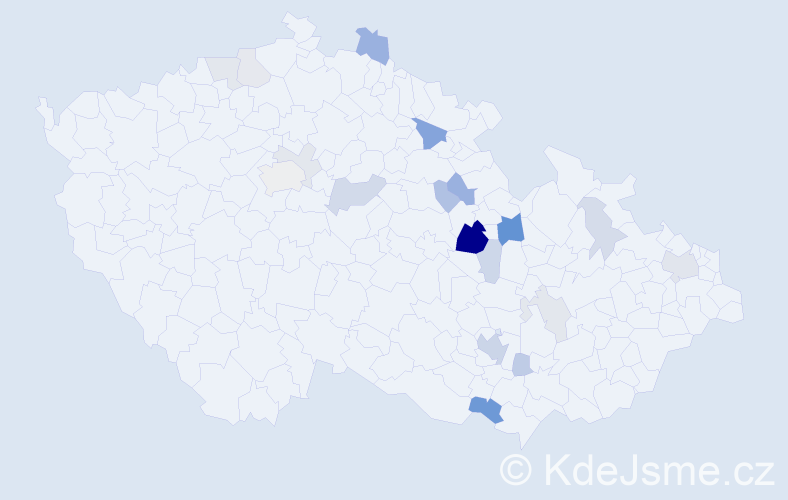 Příjmení: 'Láznická', počet výskytů 49 v celé ČR