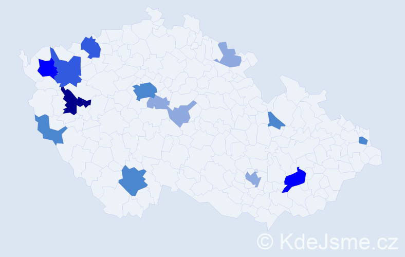 Příjmení: 'Süč', počet výskytů 33 v celé ČR