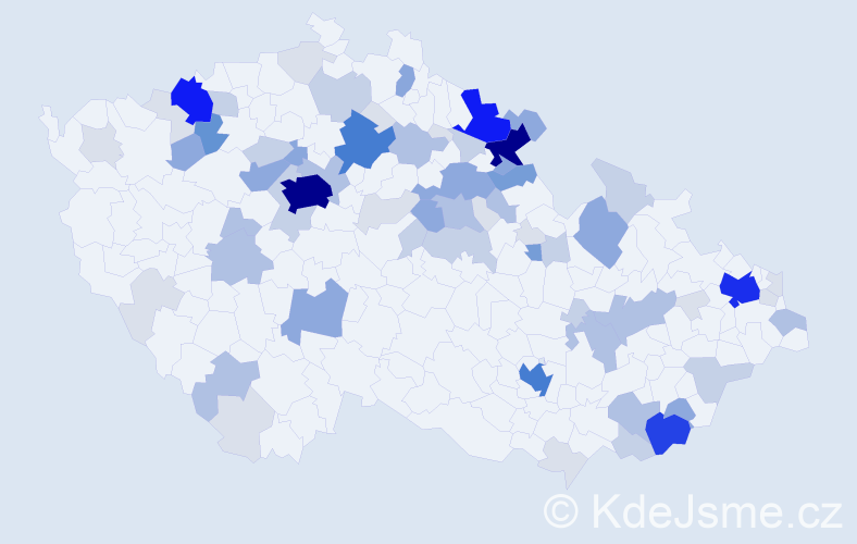 Příjmení: 'Umlauf', počet výskytů 276 v celé ČR