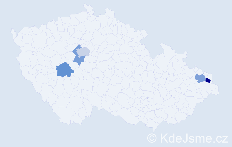 Příjmení: 'Gaska', počet výskytů 9 v celé ČR