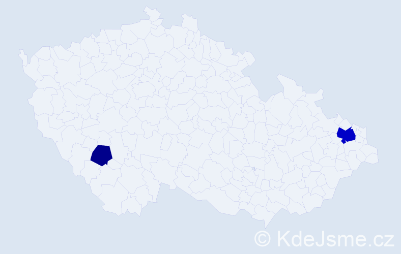 Příjmení: 'Gűckelhornová', počet výskytů 5 v celé ČR