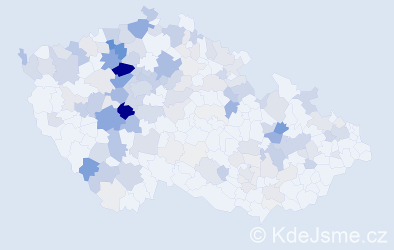 Příjmení: 'Dragounová', počet výskytů 704 v celé ČR