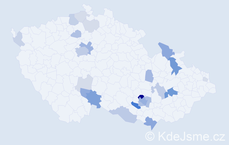 Příjmení: 'Fitz', počet výskytů 70 v celé ČR