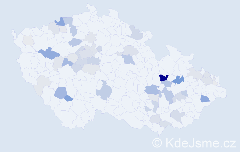 Příjmení: 'Bergová', počet výskytů 145 v celé ČR