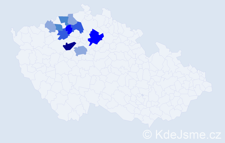 Příjmení: 'Triebe', počet výskytů 26 v celé ČR