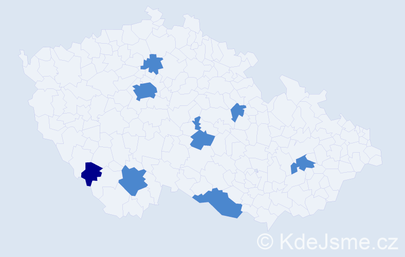 Příjmení: 'Brath', počet výskytů 10 v celé ČR