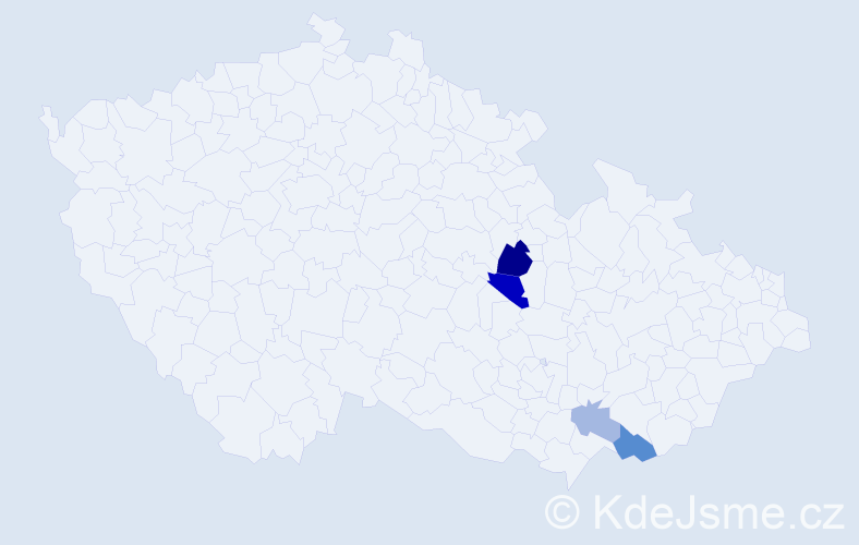 Příjmení: 'Girčák', počet výskytů 8 v celé ČR