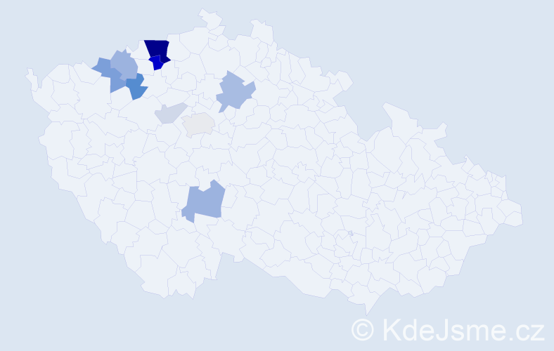 Příjmení: 'Vršatová', počet výskytů 30 v celé ČR