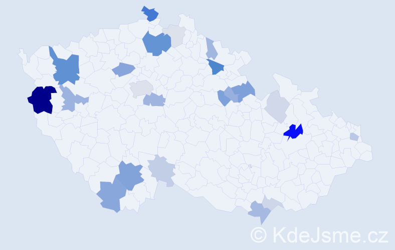 Příjmení: 'Gabrišková', počet výskytů 65 v celé ČR