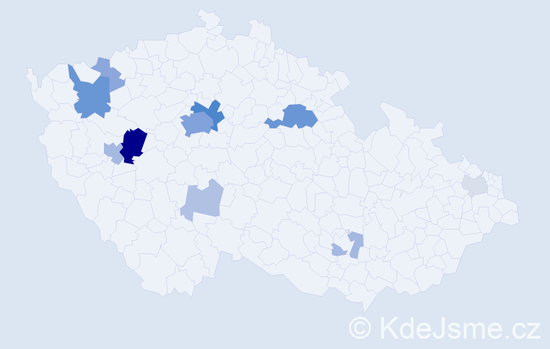 Příjmení: 'Kostevych', počet výskytů 40 v celé ČR