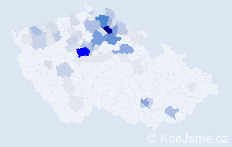 Příjmení: 'Dědečková', počet výskytů 229 v celé ČR