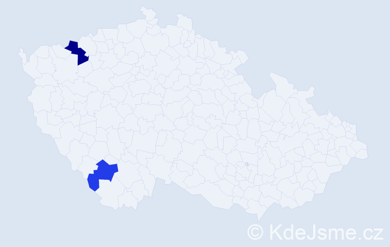 Příjmení: 'Kirliová', počet výskytů 3 v celé ČR