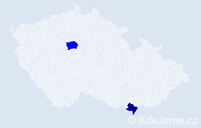 Příjmení: 'Semková', počet výskytů 9 v celé ČR