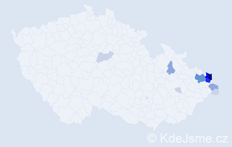 Příjmení: 'Dworok', počet výskytů 44 v celé ČR