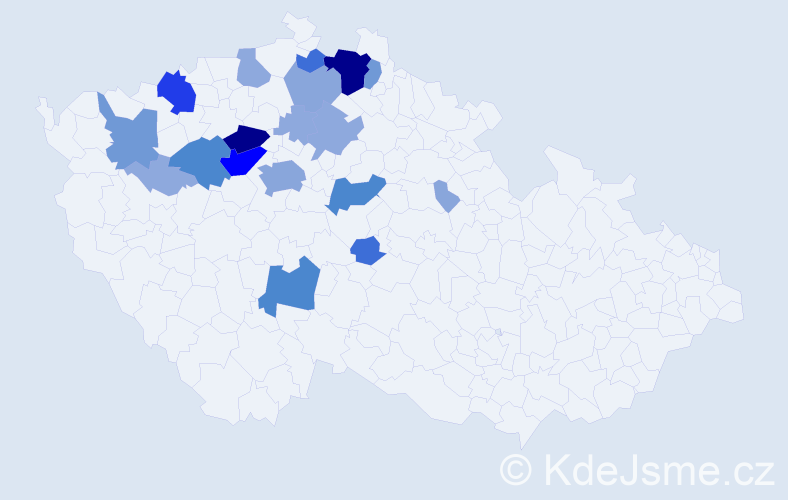 Příjmení: 'Arltová', počet výskytů 69 v celé ČR