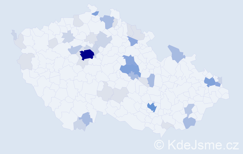 Příjmení: 'Matras', počet výskytů 129 v celé ČR