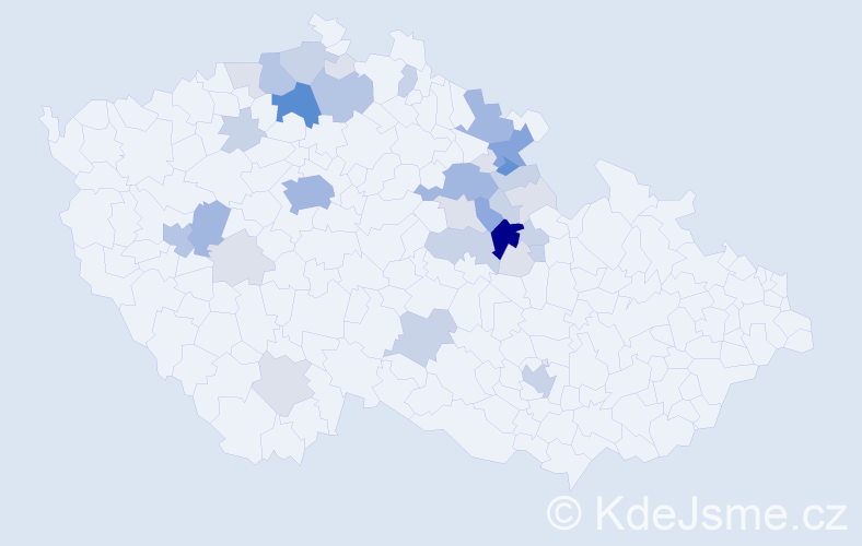 Příjmení: 'Tupec', počet výskytů 110 v celé ČR