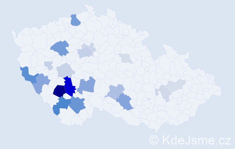 Příjmení: 'Matásek', počet výskytů 65 v celé ČR