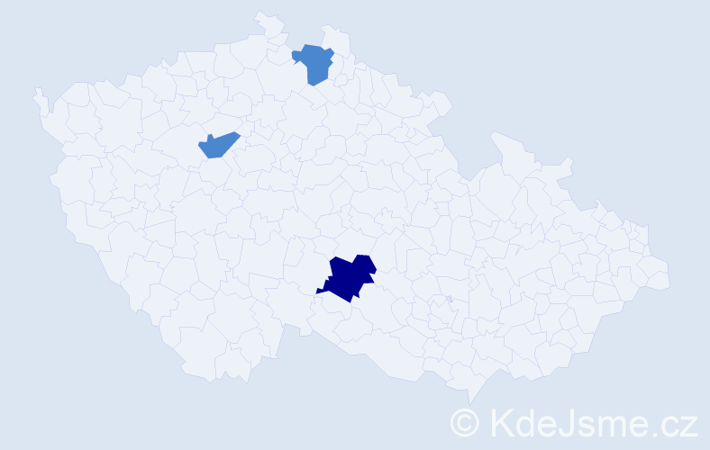 Příjmení: 'Barimov', počet výskytů 5 v celé ČR