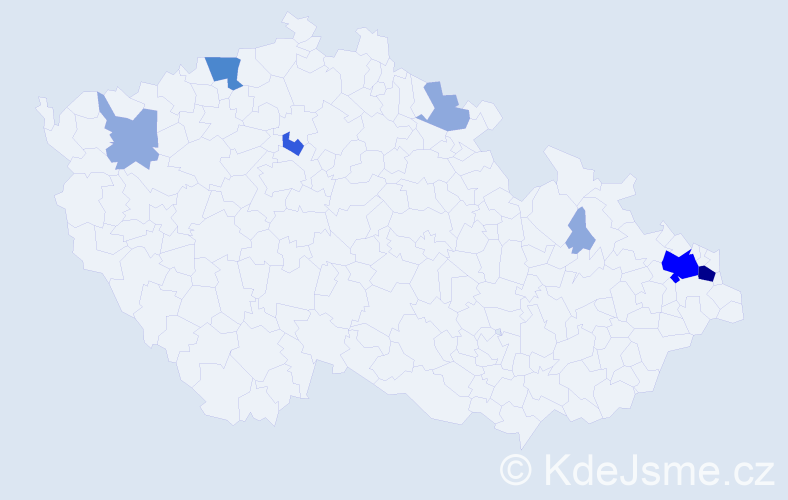 Příjmení: 'Gavenčiaková', počet výskytů 17 v celé ČR