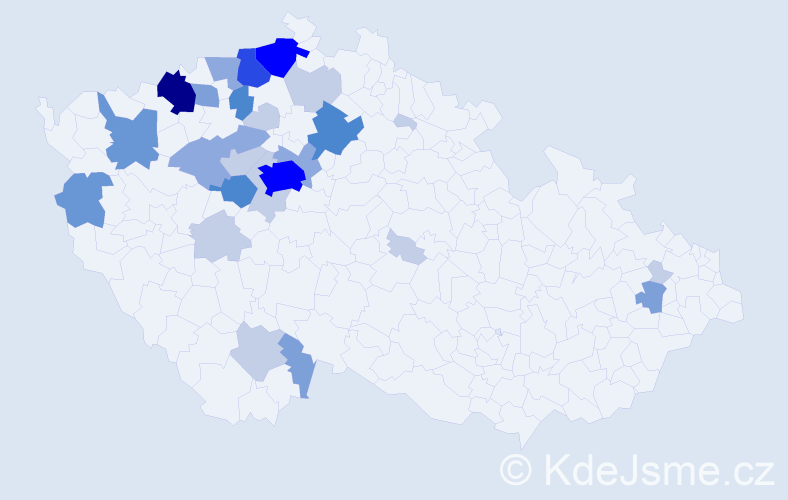 Příjmení: 'Mittelbach', počet výskytů 83 v celé ČR