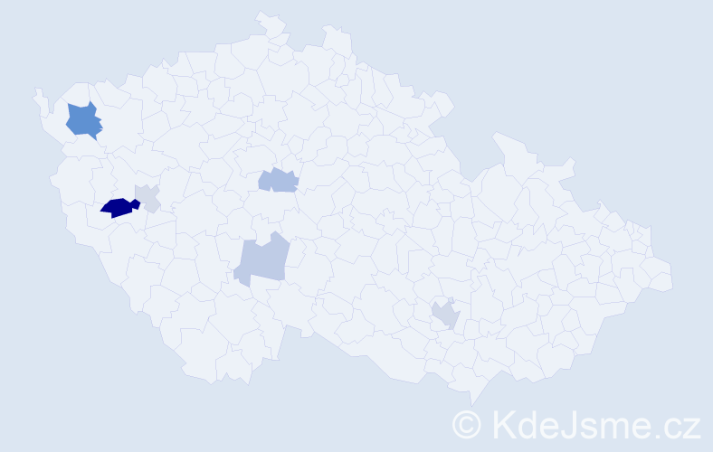 Příjmení: 'Vdovec', počet výskytů 12 v celé ČR