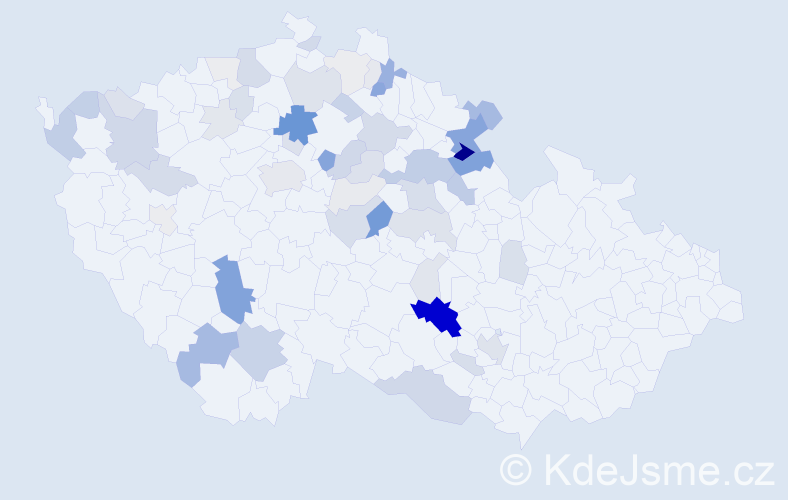 Příjmení: 'Kuřátková', počet výskytů 176 v celé ČR