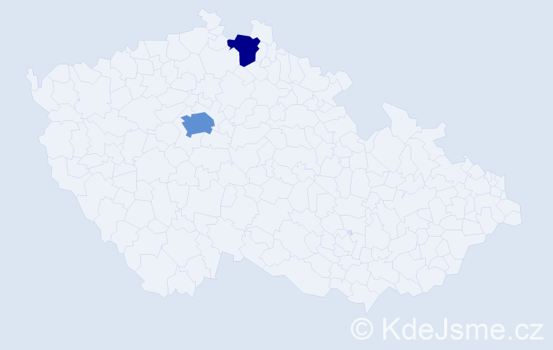 Příjmení: 'Starčevič', počet výskytů 11 v celé ČR