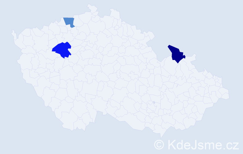 Příjmení: 'Kridlová', počet výskytů 3 v celé ČR