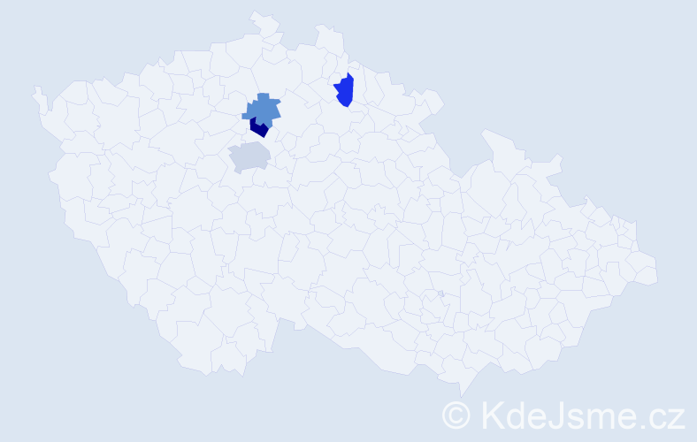 Příjmení: 'Višinská', počet výskytů 19 v celé ČR