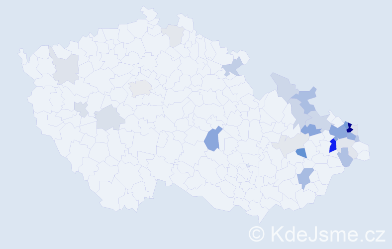 Příjmení: 'Krmášková', počet výskytů 79 v celé ČR